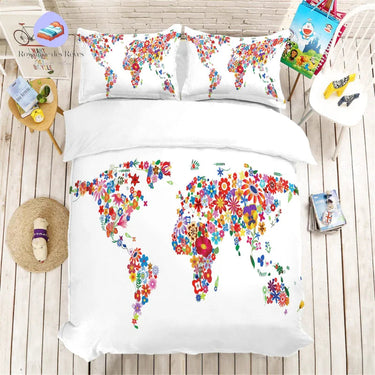 Housse de Couette Monde Drapeaux